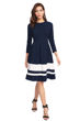 Picture of 3/4 Sleeve Knee length Skater Dress