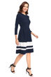 Picture of 3/4 Sleeve Knee length Skater Dress