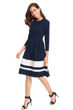 Picture of 3/4 Sleeve Knee length Skater Dress