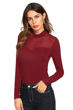 Picture of Full sleeve Mock Neck T-Shirt with Mesh