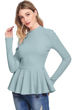 Picture of Full sleeve Mock Neck Peplum Top