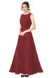 Picture of Printed Polka Dot Full Length Georgette Gown