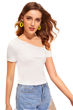 Picture of Open shoulder Slim Fit T-shirt