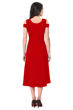 Picture of Cold Sleeve Sweetheart Neck UP Down Midi Dress