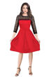Picture of Lace 3/4 Sleeve Knee length Skater Dress