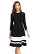 Picture of 3/4 Sleeve Knee length Skater Dress