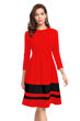 Picture of 3/4 Sleeve Knee length Skater Dress