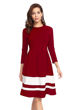 Picture of 3/4 Sleeve Knee length Skater Dress