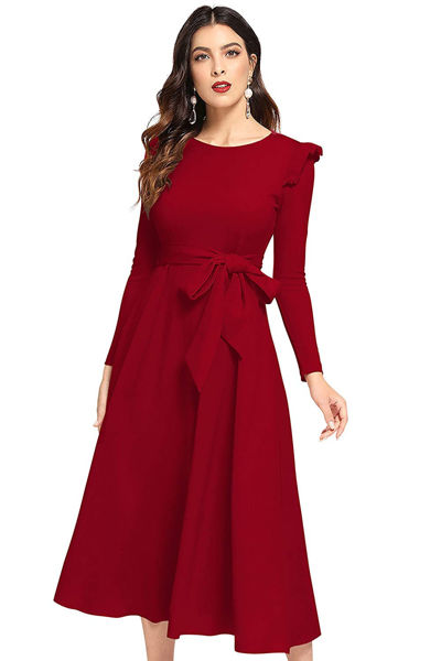 Picture of Full sleeve A-line Maxi Dress