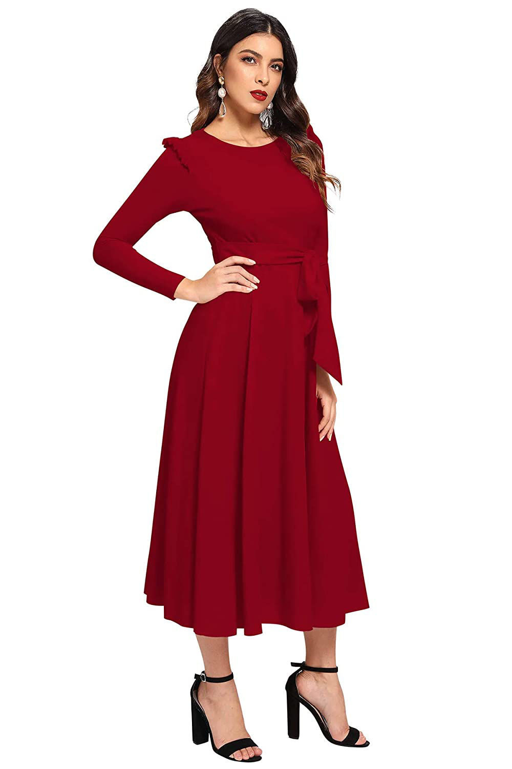 ILLI London. Full sleeve A-line Maxi Dress