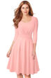 Picture of Sweetheart neck A-line Knee length Dress