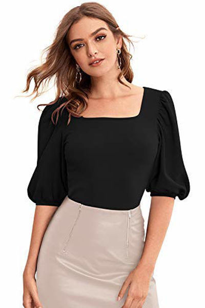 ILLI London. Square neck puff sleeve TOP