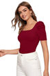 Picture of Puff half sleeve  square neck top