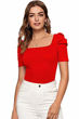 Picture of Puff half sleeve  square neck top