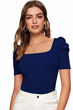 Picture of Puff half sleeve  square neck top