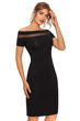 Picture of Topless Knee Length Bodycon dress with mesh