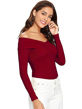 Picture of Off shoulder cross slim fit Top