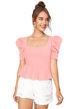 Picture of ILLI LONDON Women's Puff Sleeve Peplum TOP