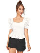 Picture of ILLI LONDON Women's Puff Sleeve Peplum TOP